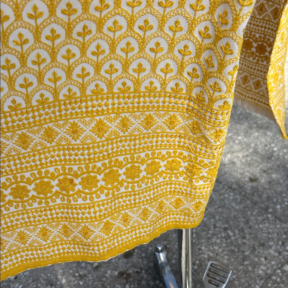 Yellow Embroidered Sequin Whatever - image 7